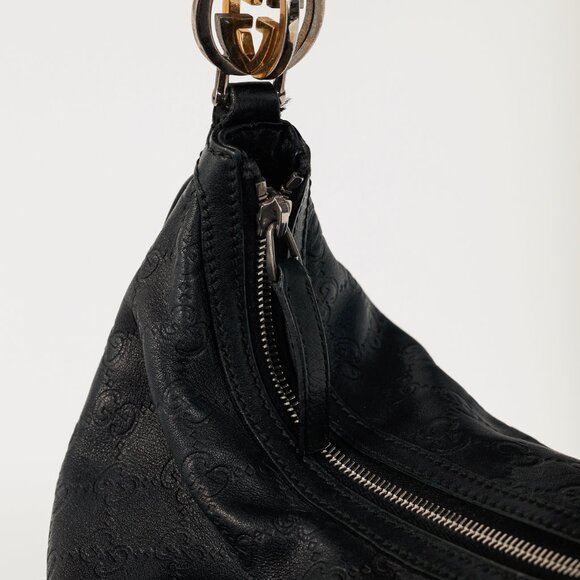 Gucci GG Twins Black Guccissima Leather Large Hobo - Picture 9 of 12